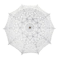 Toptie Vintage White Lace Parasol, Wedding Bridal Umbrella, Photograph Parasol, Party Decorations Supplies