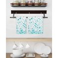 thumbnail image 3 of Turquoise Polka Dot Kitchen Dish Towels for Drying Dishes Set of 2, Modern Art Abstract Watercolor Dot Waffle Weave Microfiber Hand Tea Bathroom Towels Quick Dry & Absorbent Towel 15.7x23.6, 3 of 7