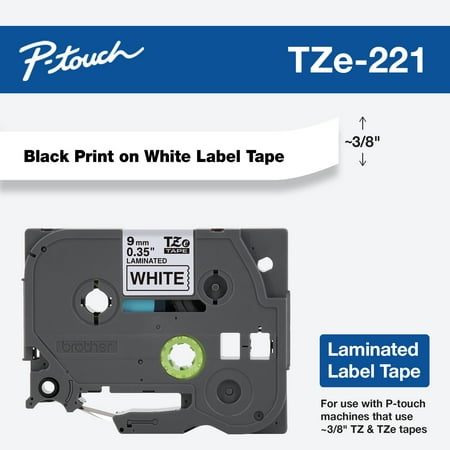 UPC 012502625674 product image for Brother Genuine P-touch TZE-221 Tape  3/8  (0.35 ) Standard Laminated P-touch Ta | upcitemdb.com