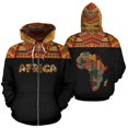 thumbnail image 3 of Sudadera con capucha y estampado 3D de león africano personalizado para hombre y mujer, estilo afroamericano, de gran tamaño, 3 of 5