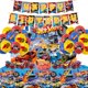 thumbnail image 4 of Hot Wheels decoraciones de cumpleaños para niños, papel de coche Flamme, vajilla desechable, globos, fondos, suministros para fiestas de Baby Shower, 4 of 5