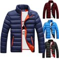 thumbnail image 2 of Chaqueta de algodón M-5XL para hombre, abrigo ligero con cuello de pie, Top colorido y cálido, novedad de invierno, 2 of 4