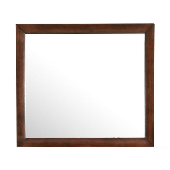 Home Bedroom Indoor Marilla 35" X 39"Modern Rectangle Framed Dresser Mirror - Cappuccino