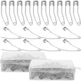 thumbnail image 3 of KAKOWELY 200 Pcs Épingles de Sécurité en Acier Inoxydable Épingles Courbées Épingle de Sécurité Courbée Durable pour Courtepointe,1.3"X0.2"X0.04 Pouces, 3 of 5