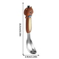 thumbnail image 3 of ChicYu 316 Stainless Steel Childrens Spoon Household Food Grade Tableware Utensil Kids Safe Eating Spoon Ergonomic Grip Toddler Feeding Implement A, 3 of 5