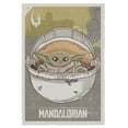 thumbnail image 2 of Men's Star Wars: The Mandalorian The Child Cradle Baseball Graphic Tee White/Black 2X Large, 2 of 4