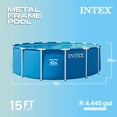 thumbnail image 2 of Intex 28241EP 15ft x 48in Metal Frame Above Ground Pool Set with Pump & Cover, 2 of 7
