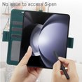 thumbnail image 2 of Wallet Case for Samsung Galaxy Z Fold 5 with [RFID Blocking] Card Holder Kickstand with Lanyard,Magnetic Clasp PU Flip Leather Shockproof Full-body Phone Case for Samsung Galaxy Z Fold 5,Green, 2 of 9