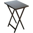 thumbnail image 2 of (2 pack) Mainstays Folding TV Tray Table - Walnut 19 x 15 x 26 Inch, 2 of 8