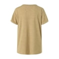 thumbnail image 5 of vigerkar Womens Tops Short Sleeve V-Neck T Shirts Casual Basic Tees Trendy Clothes (Khaki, L), 5 of 9