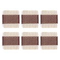 thumbnail image 1 of Uxcell Posavasos Tejidos, Paquete de 6, Soportes de Olla Cuadrados de 4"x4", Posavasos Absorbentes Resistentes al Calor para Bebidas, Burdeos/Blanco/Kaki Claro, 1 of 6