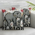 thumbnail image 3 of Elephant Pillow Covers,Elephant Gifts for Girls,Elephants Throw Pillow Cover ,Just A Girl Who Loves Elephants,Elephant Themed Gifts,Elephant Sister Gift,White Elephant Pillow Covers, 3 of 5