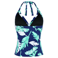 thumbnail image 3 of Hilor Womens Swimsuit Top Plunging V Neck Halter Swim Tops Shirred Tummy Control Tankini Top, 3 of 6