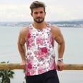 thumbnail image 6 of KLL Peonies And Roses Print Men's Muscle Gym Workout Stringer Tank Tops Bodybuilding Fitness T-Shirts Tank Tops Men-X-Large, 6 of 7