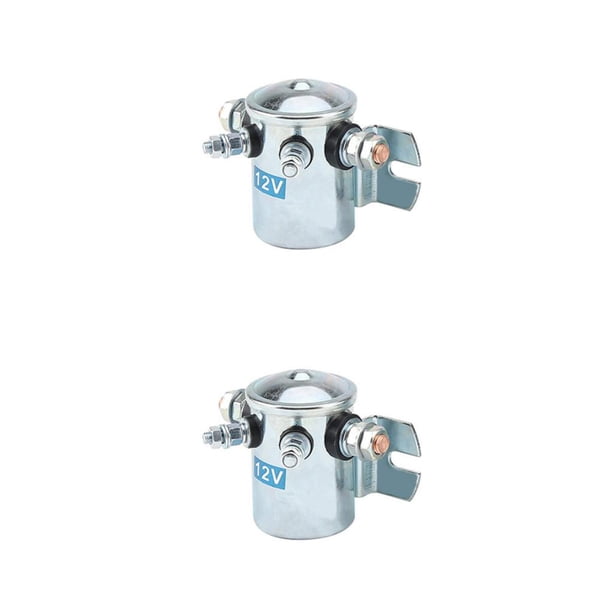 Riwesomey Interruptor de arranque de relé de potencia Pieza reemplazada Tamaño compacto Ampliamente aplicable 12V 2piezas