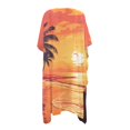 thumbnail image 2 of HELLHERO Breathable Bathing Suit Cover Up for Vacation High Quality Fabrics One Size Swim Coverup Sunset Palm, 2 of 6