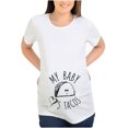 thumbnail image 2 of Blusa de Maternidad Para Mujer, Camisas de Verano Con Cuello Redondo, Manga Corta, Estampado en Color Sólido, Bonita Odeerbi ODB123289, 2 of 3