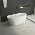 thumbnail image 3 of Barara King Modern Soaking Bathtub,Bathtub, 67" Acrylic Freestanding Bathtub, stand alone bathroom tub, Glossy White, Toe-tap Chrome Drain, 3 of 15
