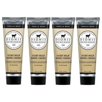 Dionis Goat Milk Skin Care Vanilla Bean Scented Hand Cream Set - Cruelty Free Travel Size Hand Lotion For Hydrating & Moisturizing Dry Skin - Paraben Free Formula Made In The USA, 1 oz Set of 4