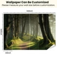 thumbnail image 3 of Peel and Stick Wallpaper Waterproof Mystical Woodland Dense Forest Trees Moss Sunlight Filtering Trees Wall Mural Decor Self Adhesive and Removable 100in x 144in, 3 of 8