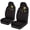 Glowing Black Cat & Luminous Butterflies Design, variant on POLERO Polyester Automobile Seats Protector Pad Mat for Automotive, Washable Interior Decor Car Seat Covers, Flowers Design