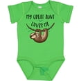 thumbnail image 3 of Inktastic My Great Aunt Loves Me Cute Sloth and Baby Boys or Girls Baby Bodysuit, 3 of 5
