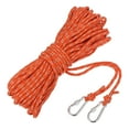thumbnail image 1 of Uxcell Orange Hollow Braided Polypropylene Anchor Line with Hook Nylon Floating Rop for Marine Pool Rescue 100ft, 1 of 5