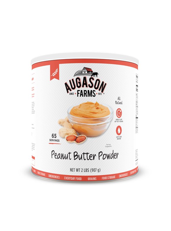 augason farms peanut butter powder 2 lbs no 10 can