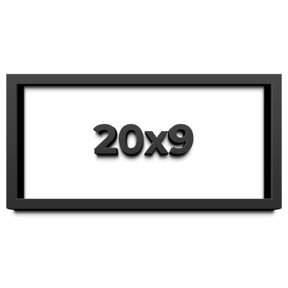 20x9 Shadow Box Frame Black | 1 inches Deep Real Wood Contemporary Shadowbox Display Frame | UV