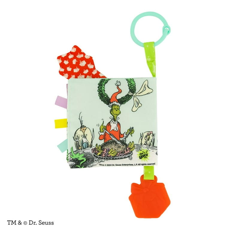 Infantino Lil' Explorer Soft Book, The Grinch Holiday Sensory Toy