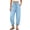 Light Blue-pants, variant on Women Workout Jogger Pants Elastic Hem High Waisted Loose Fit Fashion Sports Casual Pants Pullon Elastic Waist Comfy Summer Spring Outwear Trousers with Pockets S