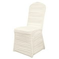 thumbnail image 2 of BalsaCircle Ivory Fitted Spandex Stretchable Banquet Chair Cover Ruched Design Party Events Decorations Supplies, 2 of 7