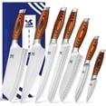 thumbnail image 1 of MSY BIGSUNNY 7-PCS Kitchen Knife Set, German Stainless Steel for Chef Knife Set with Pakkawood Handle, Perfect Cutlery Set Gift, 1 of 8