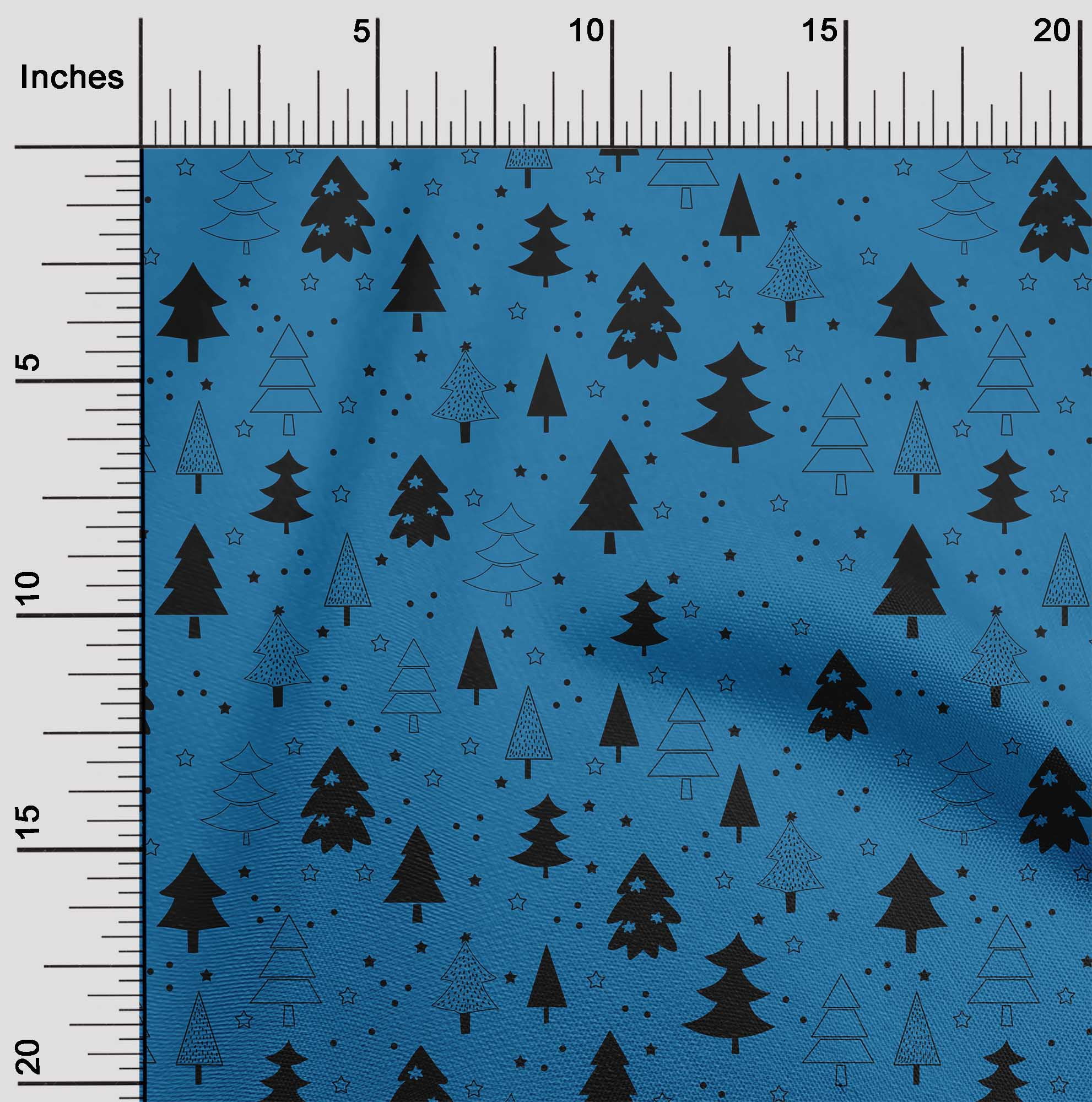 oneOone Velvet Orange Fabric Christmas Tree Quilting Supplies Print Sewing Fabric By The Yard 58 Inch Wide
