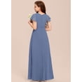 thumbnail image 2 of Drtj A-line Scoop Floor-Length Chiffon Flower Girl Dress Junior Bridesmaid Dress 2-14T, 2 of 6
