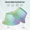 thumbnail image 5 of Bingfone Beautiful Glitter Bucket Hat For Men Women,Packable Reversible Printed Sun Hats,Fisherman Outdoor Travel Hiking Beach Caps, 5 of 9