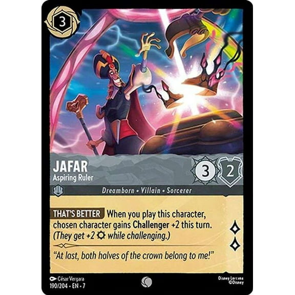 Disney Lorcana Archazia's Island Common Jafar - Aspiring Ruler #190