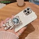 thumbnail image 2 of Funda de silicona con soporte plegable de oso de arena movediza de astronauta para iPhone 14 Pro Max 13 12 11 Pro Max XR Xs Max 14Plus, funda suave de Navidad Fivean unisex, 2 of 2