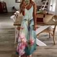thumbnail image 3 of Flower Hummingbird Sleeveless Dress Woman Fashion Long Dresses Women's Summer Suit Dress Summer 2025 Women, 3 of 7