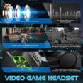 thumbnail image 4 of Auriculares para juegos profesionales para auriculares con cancelación de ruido con micrófono, con luces LED y canales estéreo, para PS4, PS5, PC, Xbox One, Switch, para niños y adultos Ormromra CZDZ-HQ111-1, 4 of 6