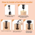 thumbnail image 4 of Luxshiny 4Ud Niveladores Ajustables Para Muebles En Carbono Con Protección Para, 4 of 8