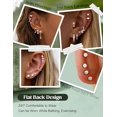 thumbnail image 4 of Hypoallergenic flat-back earring stack set in surgical-grade 316L stainless steel—nickel & lead-free, ideal for sensitive ears. Includes small studs and hoops (20G, 6mm post; 10mm hoop ID) perfect fo, 4 of 5
