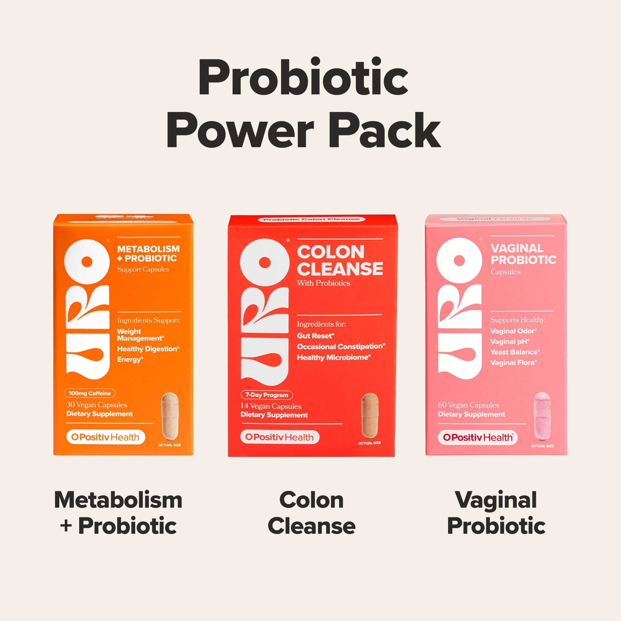 O Positiv URO Colon Cleanse Capsules, Healthy Bowel Movements & Constipation Relief, 14 Count