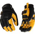 thumbnail image 2 of Kinco 102HK-L Goatskin Leather Driving Gloves, Thermal Lined, Black/Yellow, Men's L - Quantity 1, 2 of 7