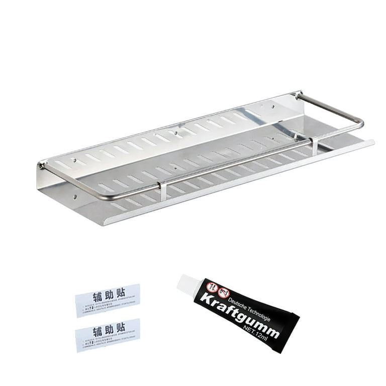 Punch-free Stainless steel Chrome Bathroom Shelves Kitchen Wall