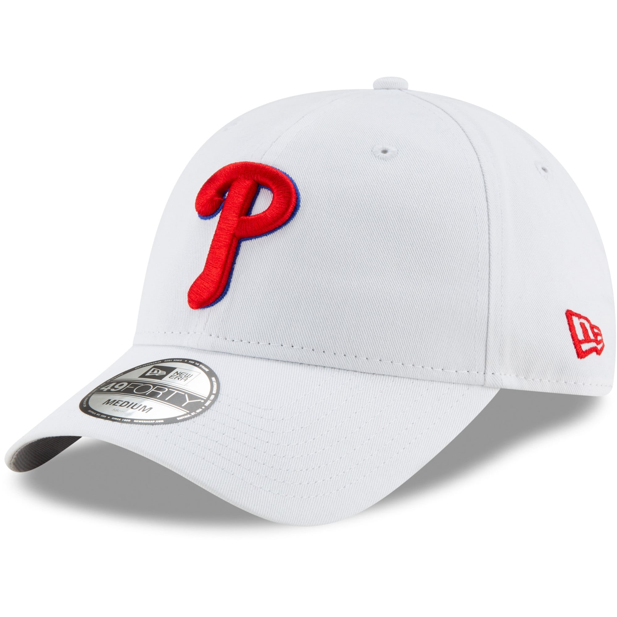 Philadelphia Phillies New Era Logo Core 49FORTY Fitted Hat White