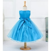 Bilo Lovely Sequin Flower Girl Dress, 5 Colors (4-5 Years, Blue)