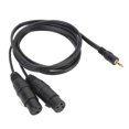 thumbnail image 1 of 3.5 mm A Cable Xlr Dual, 22awg Ofc PVC Masculino de 3.5 mm A 2 XLR Redución de Ruido de Cable de Micrófono Hurbra Hi Fi de Sonido Para Rendimiento, 1 of 7