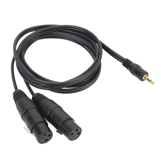 3.5 mm A Cable Xlr Dual, 22awg Ofc PVC Masculino de 3.5 mm A 2 XLR Redución de Ruido de Cable de Micrófono Hurbra Hi Fi de Sonido Para Rendimiento