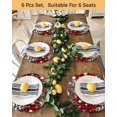 thumbnail image 4 of 15 Inch Round Placemats Set of 4, Christmas Non Slip Heat Insulation PP Table Mats, Snowman Poinsettia Pine Tree Red Black Plaid Washable Place Mats for Kitchen Dining Party Table Decor, 4 of 7
